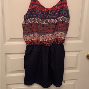 Red & blue women’s romper